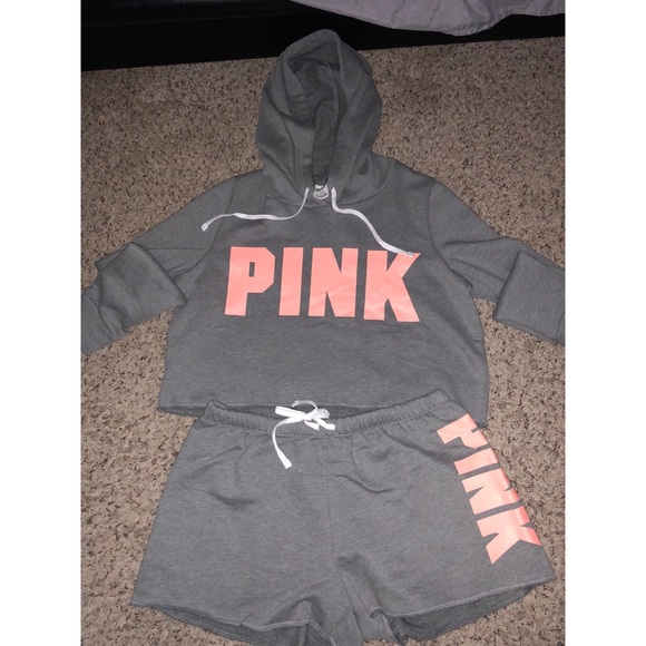 victoria secret pink short sets